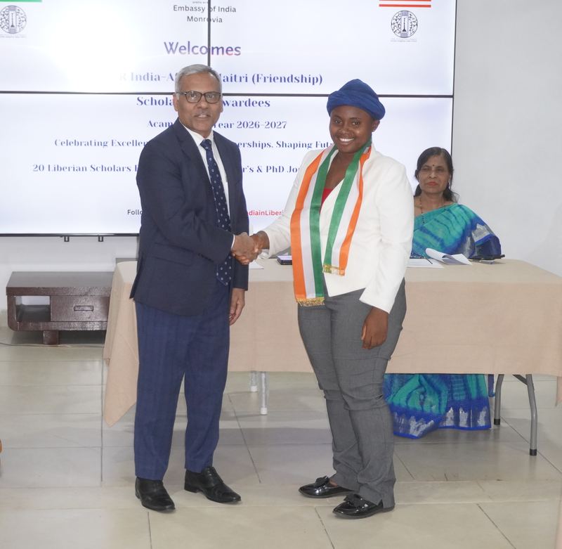 Honouring of 20 Liberian Students Awarded ICCR India–Africa Maitri Scholarships for AY 2026-2027 – 06 July 2026